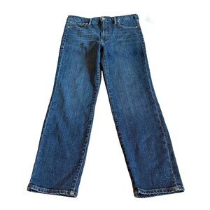 Good American Good Classic Slim Straight High Rise Jeans Denim Dark Wash 12 NWT